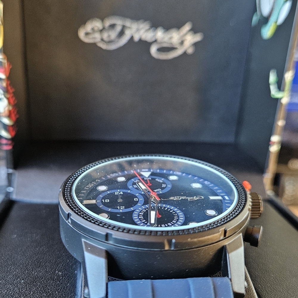 Ed Hardy Men's Blue Strap Watch - Picture 3 of 7